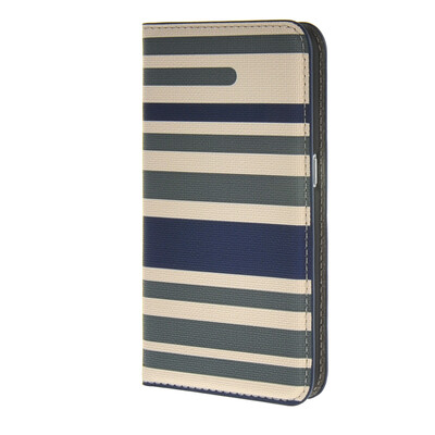 

MOONCASE Case for Samsung Galaxy S6 Stripe spell color Flip Wallet Card Slot Stand Pouch Leather Cover