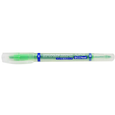 Cherry Sakura water-based double-headed fluorescent marker pen VK-T 329 fluorescent green color pen painted DIY greeting card with a pen Japanese imports