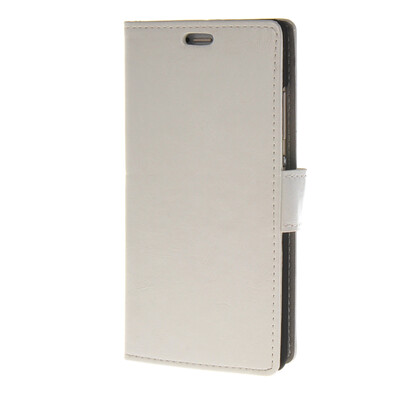 

MOONCASE Smooth Skin PU Leather Case Wallet Flip Card Stand Back Cover for Huawei Ascend P8 Lite White