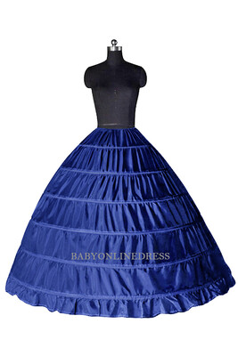 

High Quality 2018 New Fashion 6 Hoops Wedding Petticoat White Crinoline Underskirt for Wedding Dress Bridal Gowns