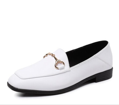 

penny loafer for women flat casual shoes slip on shallow ladies dress shoes black white