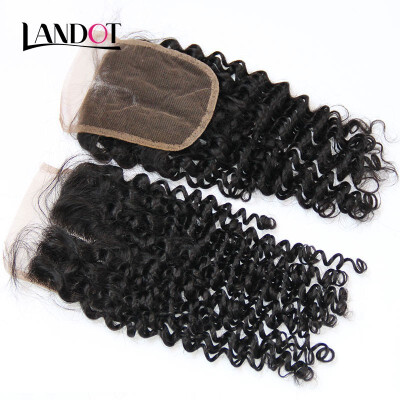 

Cambodian Curly Virgin Hair Lace Closure Size 4x4 inch FreeMiddle3 Part Cambodian Remy Human Hair Swiss Closures Natural Color