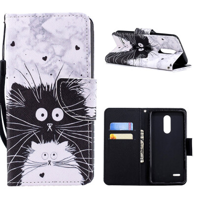 

MOONCASE Huawei Glory 7C Painted Leather Case with Small Hand Strap - Black&White Cat