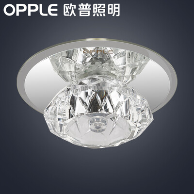 

Op lighting opple led crystal spotlight corridor corridor porch living room ceiling bulls eye light rain hole opening 5-75 cm