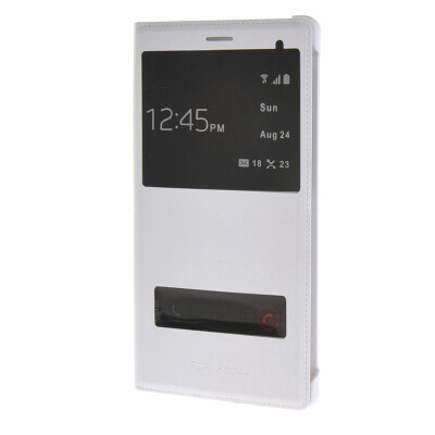 

MOONCASE тонкий кожаный флип сторона Кронштейн Окно чехол для Huawei Ascend P8 Max Уайт