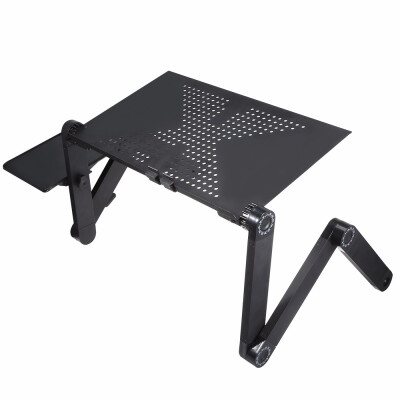 

Adjustable Computer Desk Table Folding Laptop Notebook Stand Bed Tray Aluminum Alloy Material Ventilation Holes Mouse Board