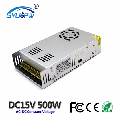 

Switch power supply DC 15V 333A 500W Single Output Transformers 110V 220V AC DC Adapter Driver For LED Light CNC 3D Printer