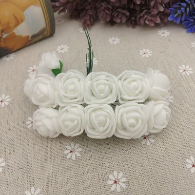 

50PCS lot 3cm Mini PE Foam Rose Artificial Flower Heads For Home Decorative Wreaths Supplies Wedding Party Dly Crafts Decoration