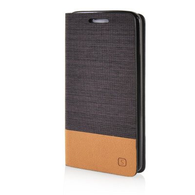 

MOONCASE Canvas Design Leather Side Flip Wallet Pouch Stand Shell Back ЧЕХОЛ ДЛЯ LG G2 Coffee