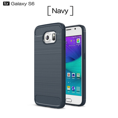 

For Samsung Galaxy S6 Carbon Fiber Phone Cases Soft TPU Anti-Knock Cover For Samsung Galaxy S6 Case