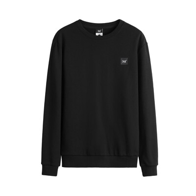 

361 Degree Sports Sweatshirt Mens 2018 Autumn New Pullover Long Sleeve Round Neck Knit 651834801-5 Basic Black
