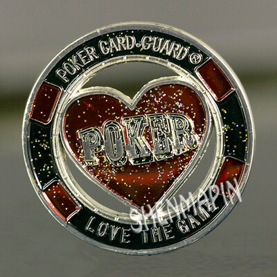

French romantic red love hollow silver plated lucky coins exquisite wish color commemorative coins collectibles