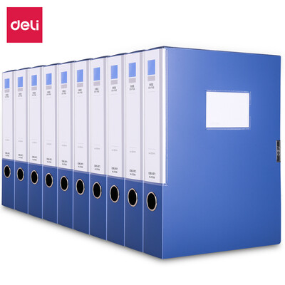 

Deli deli 10 file boxes 55cm thick file box data box ABA series blue 27036