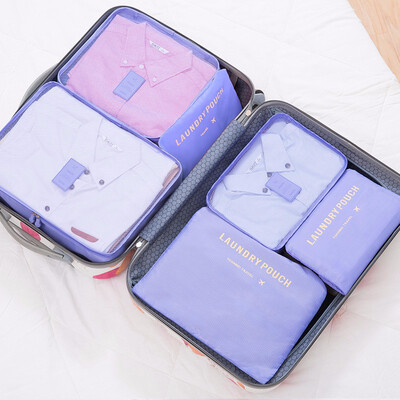 

Cntomlv Nylon Packing Cube Travel Bag System Durable 6 Pieces One Set Large Capacity Of Unisex Clothing Sorting Organize Bag