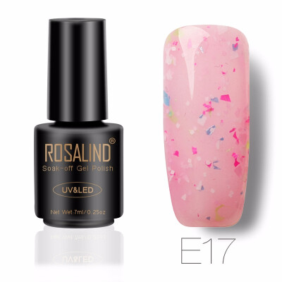 

ROSALIND Gel 1S SNOWFLAKE 7ML Glitter 24 Color Nail Gel Polish LED UV glitter Gel Varnish Soak Off Base Top Coat Needed Nail Art