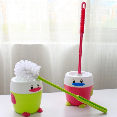 

Bingyou plastic creative double-sided strong decontamination toilet brush toilet toilet cleaning clear side dead angle cleaning brush with box