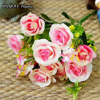 

YOOSA Artificial silk 1 Bunch French Rose Floral Bouquet Fake Flower Table Daisy Wedding Flowers Decor Party accessory Flores