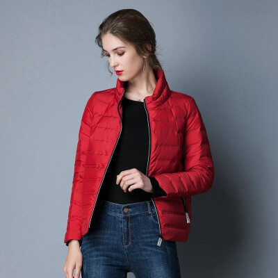 

Women Down Jackets solid color cotton-padded coat