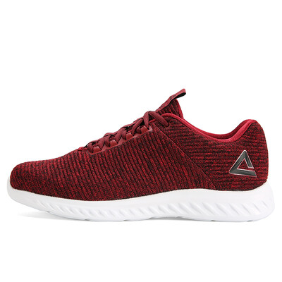 

PEAK mens shoes running shoes shock absorption wear lightweight comfortable casual light mens running shoes sports shoes DH830007 deep red 41 yards