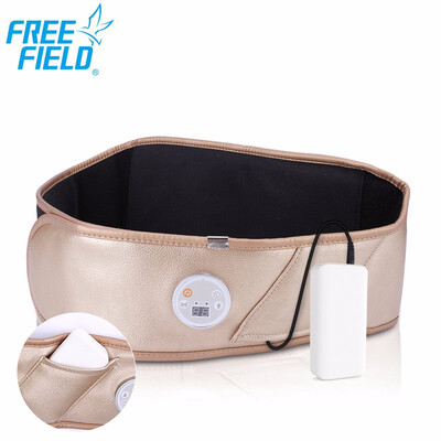

Free Field moxibustion heating waist massage belt vibration cordless portable re-chargable battery spa device benefits shiatsu