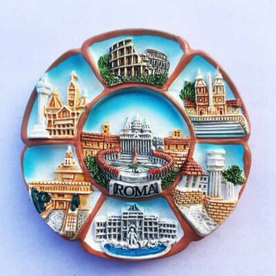

1Pcs Creative Rome Italy Tourist Souvenirs Fridge Magnets Piazza San Pietro Colosseum Magnetic Refrigerator Stickers