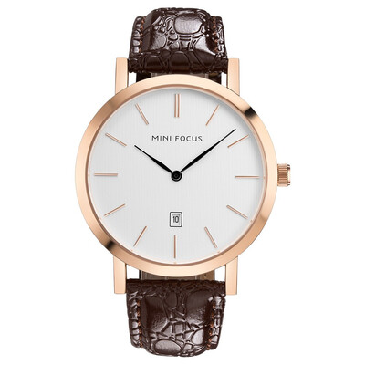 

BOFUTE Male Watches Casual Watch Quartz Watches Japanese Movement Calendar Waterproof Genuine Leather Strap 0108G