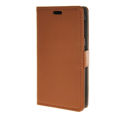 

MOONCASE Litch Skin Leather Card Slot Wallet Bracket Back чехол для HTC Desire 320 D320 Brown