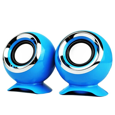 

Shu run ROVKING H072 computer small audio usb mini remote control desktop small speakers multimedia subwoofer cute mobile phone charm charm blue