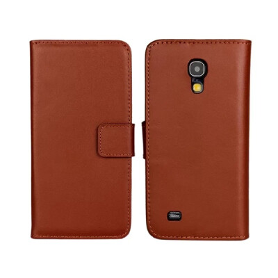 

MOONCASE Cowskin Side Flip Leather Wallet Card Slot Pouch Stand Back Case Cover For Samsung Galaxy S4 Mini I9190 Brown