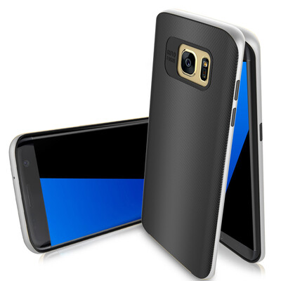 

KOOLIFE Samsung s7 край Hornet телефон оболочки защитный рукав популярные бренды силиконовый чехол / ободок все включено Корпус для Samsung S7edge (G9350) Space серебра