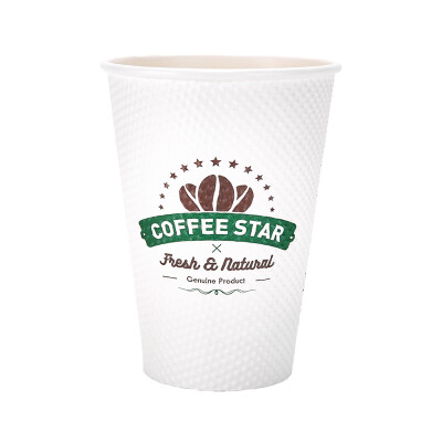 

OTOR 240ml380ml Disposable Paper Cup with Cover for Hot Drink Milk Tea Coffee Thickend Corrugated Double-Paper Cup 100pcs