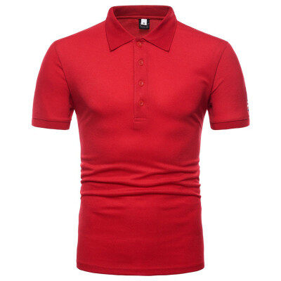 

Summer Fashion New Mens Print Short-sleeved Polo T-shirt