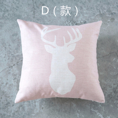 

Nordic Style Cushion Decorative Pillows Cover Elephant Gray Throw Pillows Case Pink Deer Geometric Cushions Cover for Sofa 45x45