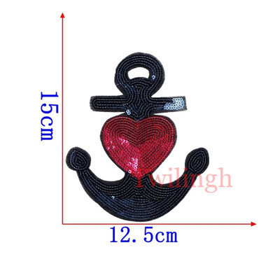 

1 pcslot Embroidered Patches Big Horse Red Rose Sequin Patch Iron On Fabric Badge Sew On Clothes Appliques DIY Wedding Stickers