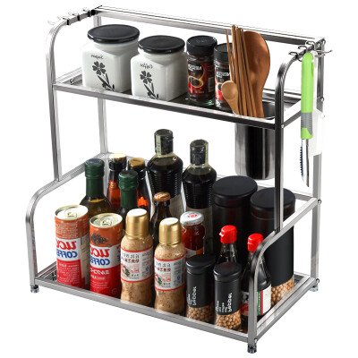 

MG MEJUE Z-03106030 stainless steel kitchen racks spice rack chopsticks tube floor wall hanging kitchen accessories double storage rack 30cm