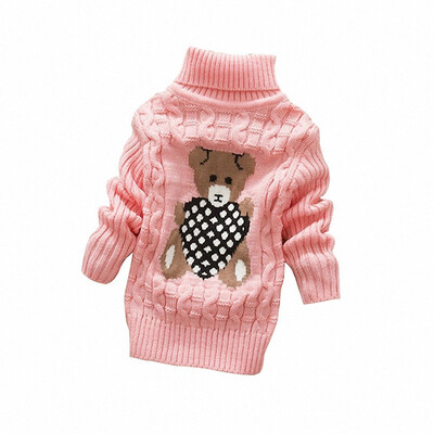 

Children Clothes High Quality Baby Girls Boys Pullovers Turtleneck Sweaters Autumn Winter Warm Cartoon clothes wear Kids Sweater
