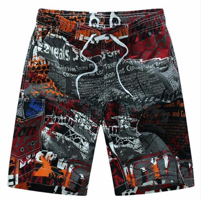 

2018 Summer Hot Men Beach Shorts Quick Dry Printing Board Shorts Men Bermuda Masculina