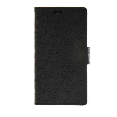 

MOONCASE Cute Little Witch Leather Side Flip Wallet Card Holder Stand Pouch ЧЕХОЛ ДЛЯ Sony Xperia Z4 Black