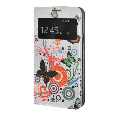 

MOONCASE Case for Samsung Galaxy S5 Slim Flip Leather Wallet Card and Kickstand Case Cover / a06