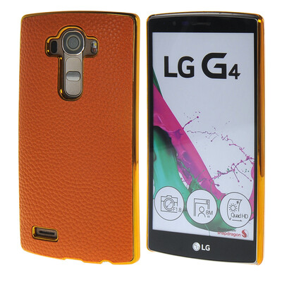 

MOONCASE Litchi Skin золото Chrome Hard Back чехол для Cover LG G4 Orange