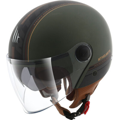 

MT HELMETS 201A motorcycle double lens retro lightweight half helmet men&women half-covered personality cool Harley helmet four seasons universal ink green gold street  code