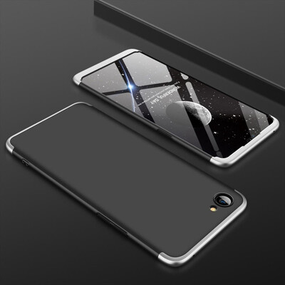 

MOONCASE Three-parts structure design Full Protection Hard Plastic Combination Shockproof Case for Oppo A3 Black Silver