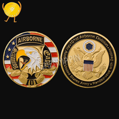 

American 101st Airborne Division Commemorative Coin Flying Eagle Challenge Gold Coin Art Collection Exquisite Silver Coins Gift