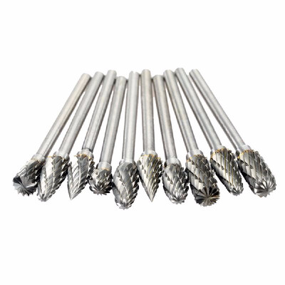 

Electric Grinding Accessories 10pcs 012024inch Tungsten Steel Carbide Milling Cutter for Rotary Burr Tool Set CNC Engraving