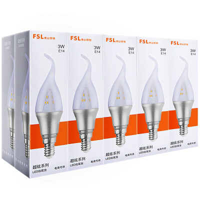 

[Jingdong Supermarket] Foshan Lighting (FSL) LED Wax Bubble Energy Saving Bulb 3W Small E14 Warm White 2700K 10 Pack