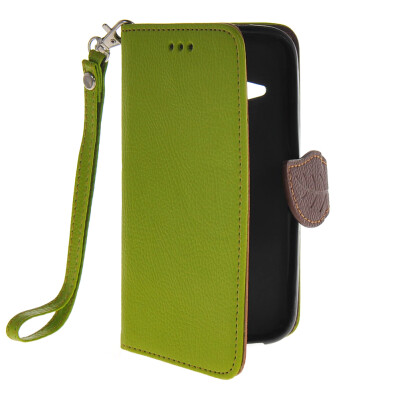 

MOONCASE Litch Skin Leather Wallet Card Holder Pouch with Kickstand Case Cover for HTC One 2 Mini ( M8 Mini ) Green