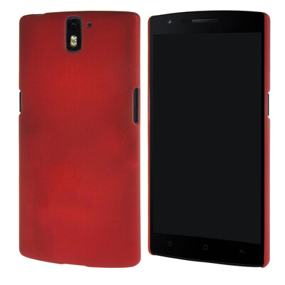 

MOONCASE 1+ OnePlus One ЧЕХОЛ ДЛЯ Hard Rubber Back Protective Red