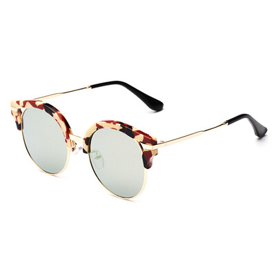 

FEIDU 2015 Fashion Round Sunglasses Women Eyewear Brand Designer glasses Multi color Points Sun Glasses Shades