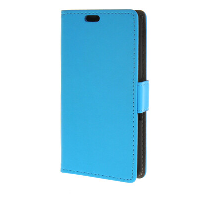 

MOONCASE Простой стиль кожаный бумажник флип карты отойти чехол для Sony Xperia E4G синий