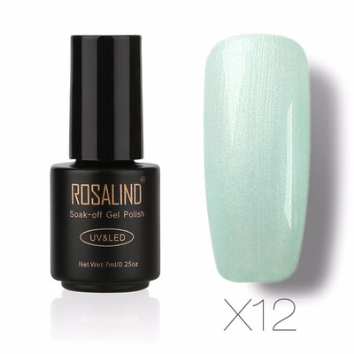 

ROSALIND 7ml Pearl UV Nail Gel Polish Pure Color UV Gel Polish Soak Off Semi Vernis Permanent gel lacquer